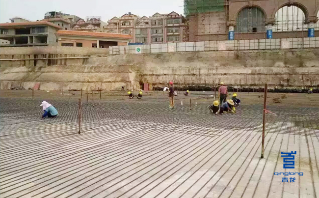 防水工程下一道工序綁扎鋼筋 貴港·平南中心商業(yè)廣場(chǎng)(圖4)