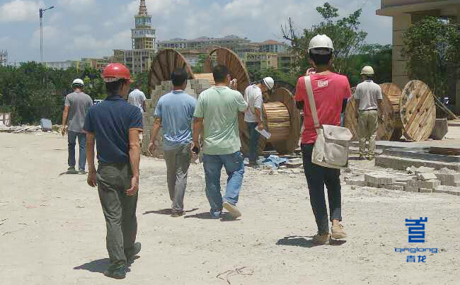 碧桂園三部巡視青龍防水材料施工工地 防水材料