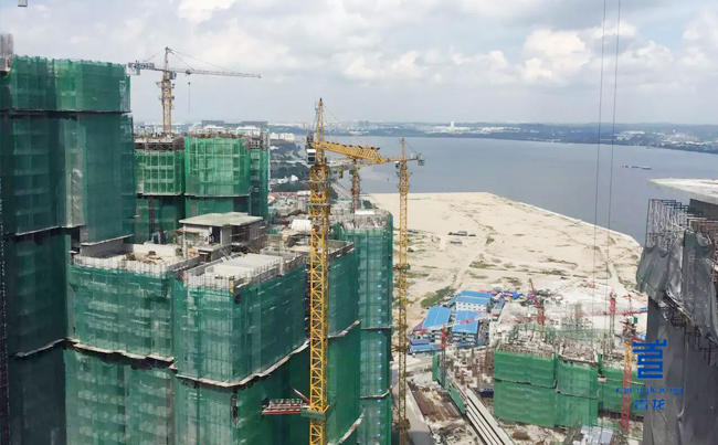 馬來西亞森林城市防水材料工地一角 防水材料