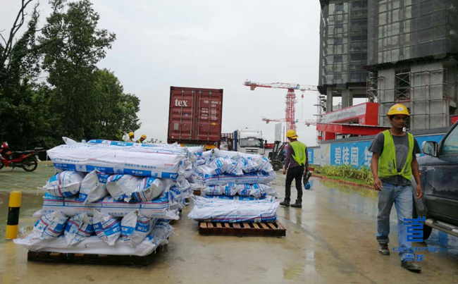 青龍森林城市防水工地現(xiàn)場 防水材料