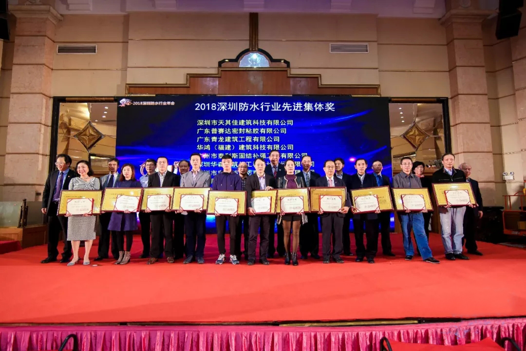 青龍榮獲2018年深圳防水行業(yè)先進(jìn)集體獎(jiǎng) 深圳防水