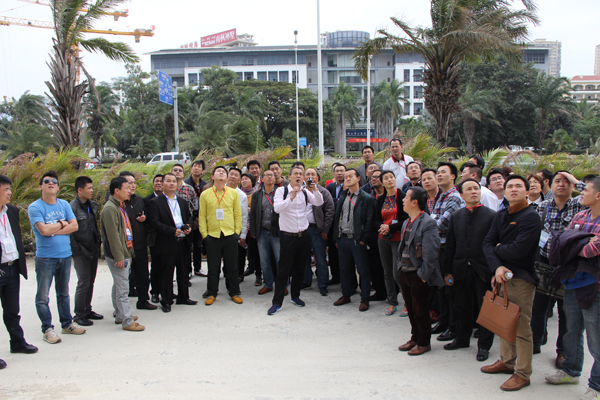 代理商參觀青龍GRC工程迎賓壹號 三亞防水