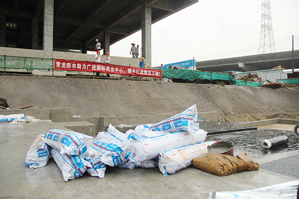 廣進國際商業(yè)中心施工現(xiàn)場 佛山防水